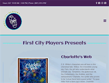 Tablet Screenshot of firstcityplayers.org